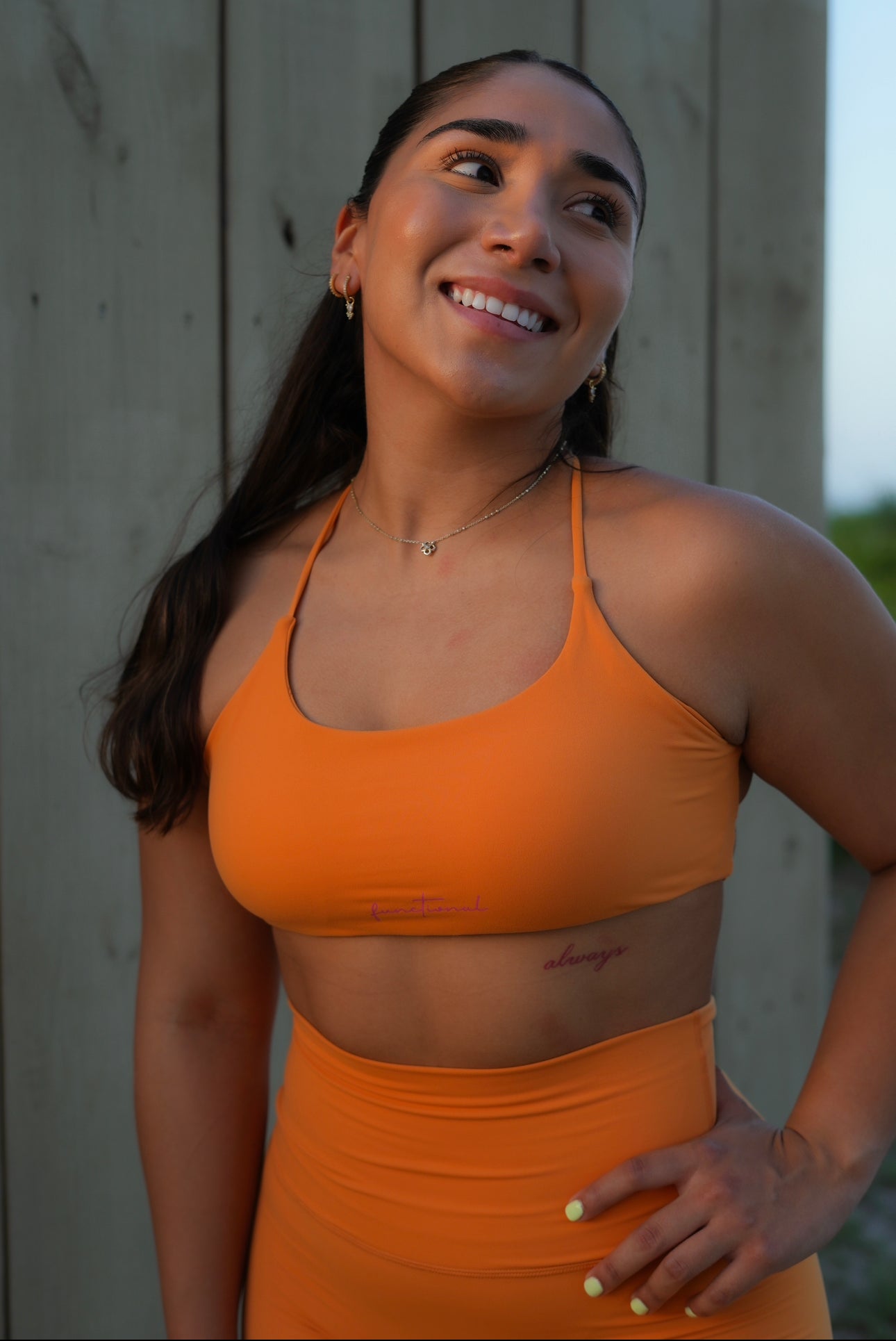 Sun-ray Orange Sports Bra