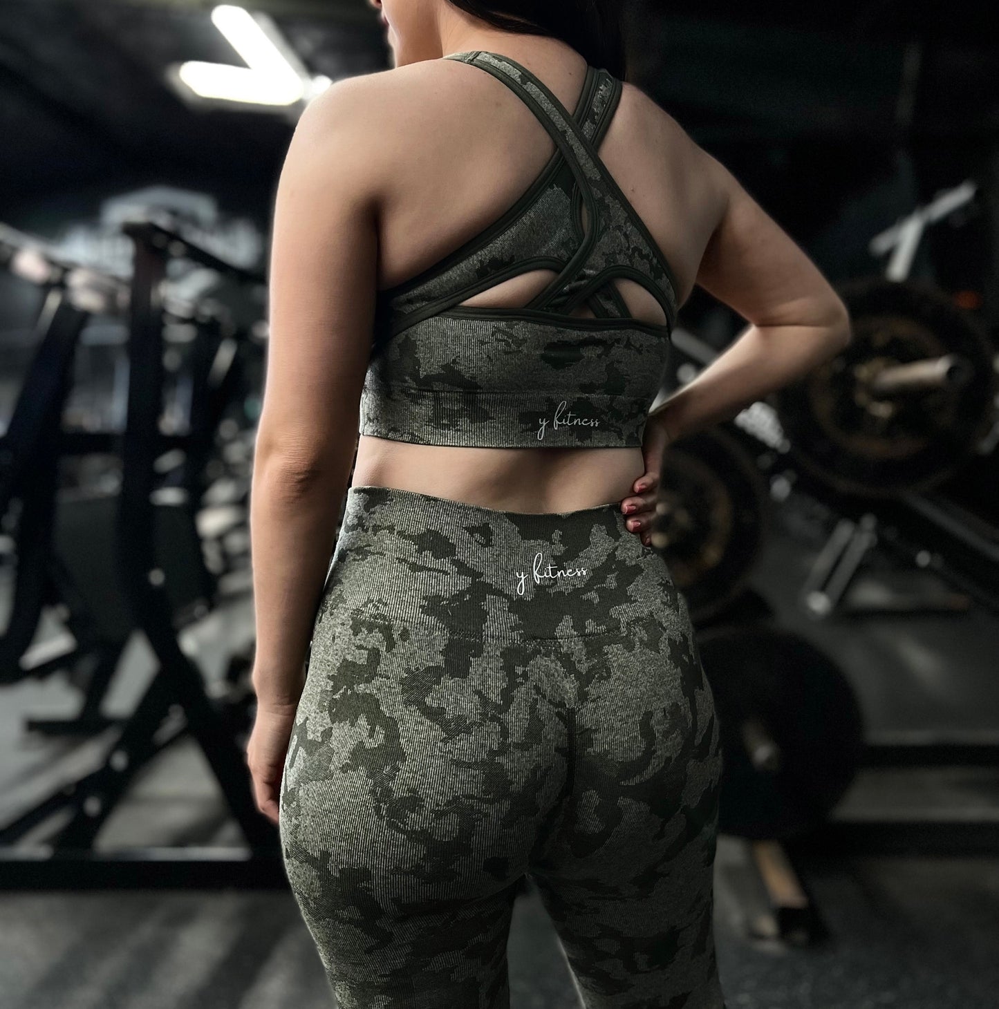 Green Camo Sports Bra